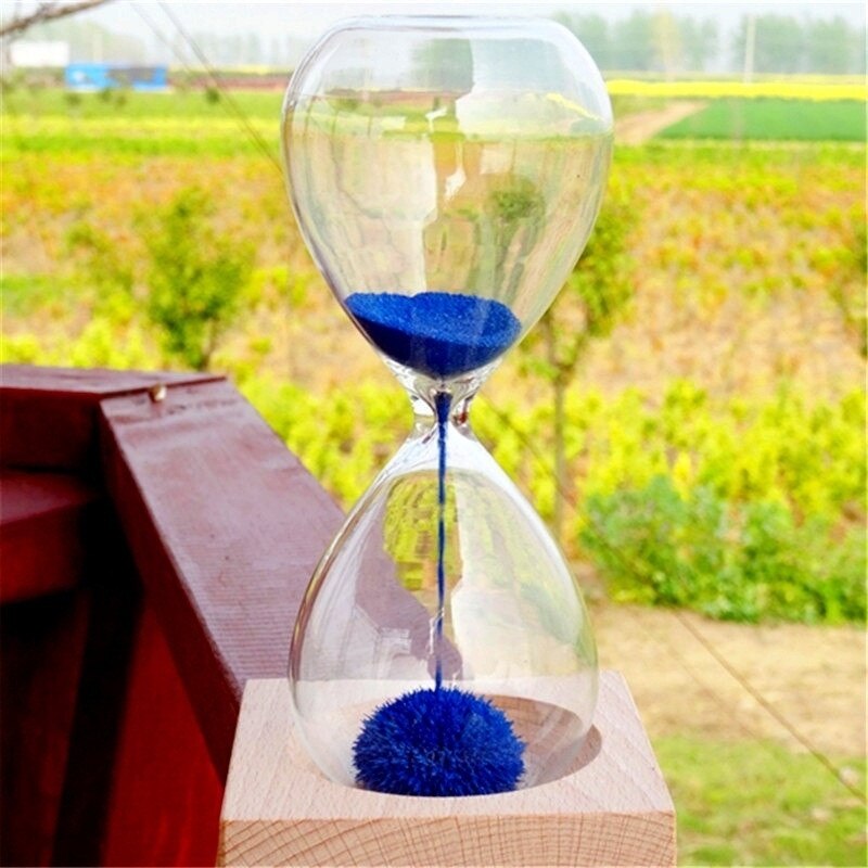 1Pc Awaglass Hand-blown Timer clock Magnet Magnetic Hourglass ampulheta crafts sand clock hourglass timer Home Decor