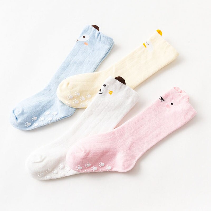 Cartoon Cute Baby Socks Bear Animal Kids calzini lunghi in cotone Toddler Boys Girls calzini alti al ginocchio scaldamuscoli 1-3 anni