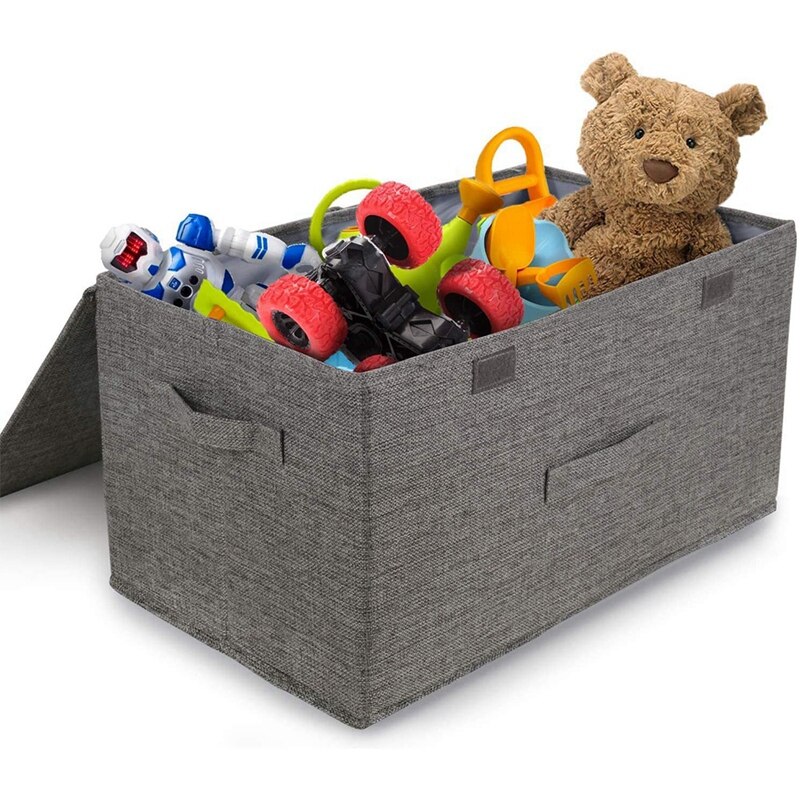 Storage Box,Collapsible Fabric Storage Box with Lid,Organizer for Toys/Clothing/Home/Office or More