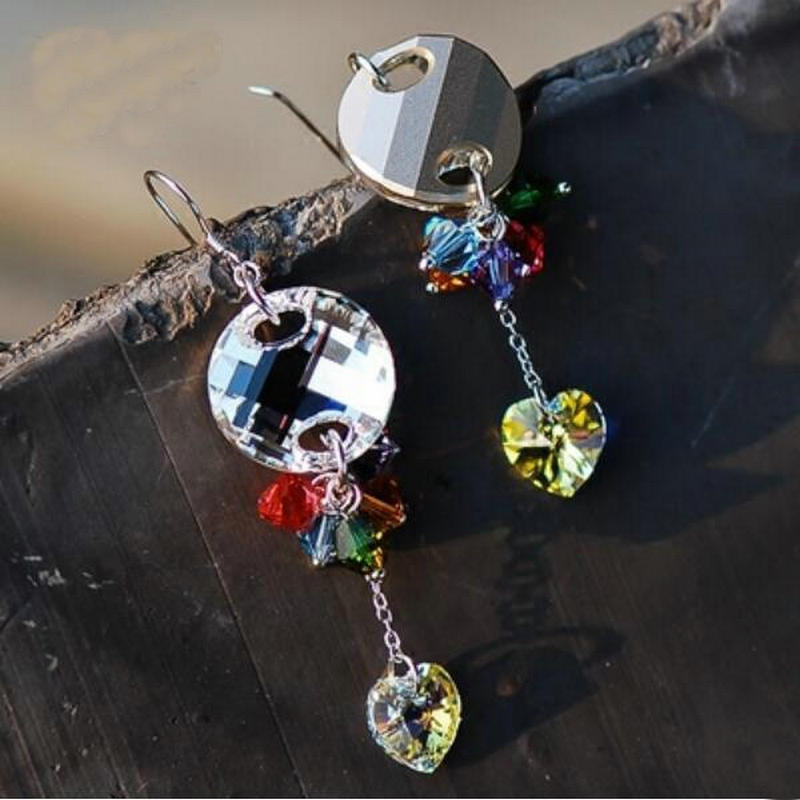 Best 14mm 28pcs/pack charms love heart crystal AB glass beads crystal beads gems for Jewelry making Necklaces Earrings