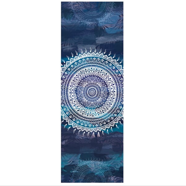 Yoga Handdoek Microfiber Snel Droog Silicagel Antislip 183*63Cm Yoga Deken Yoga Mat Handdoek Pilates fitness Oefening Mat Cover: Sky Blue