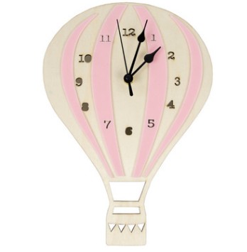 Relojes de pared de madera grandes y silenciosos de estilo nórdico, reloj de pared Digital sin tictac para el hogar, guardería, desván, accesorios de decoración de guardería: pink