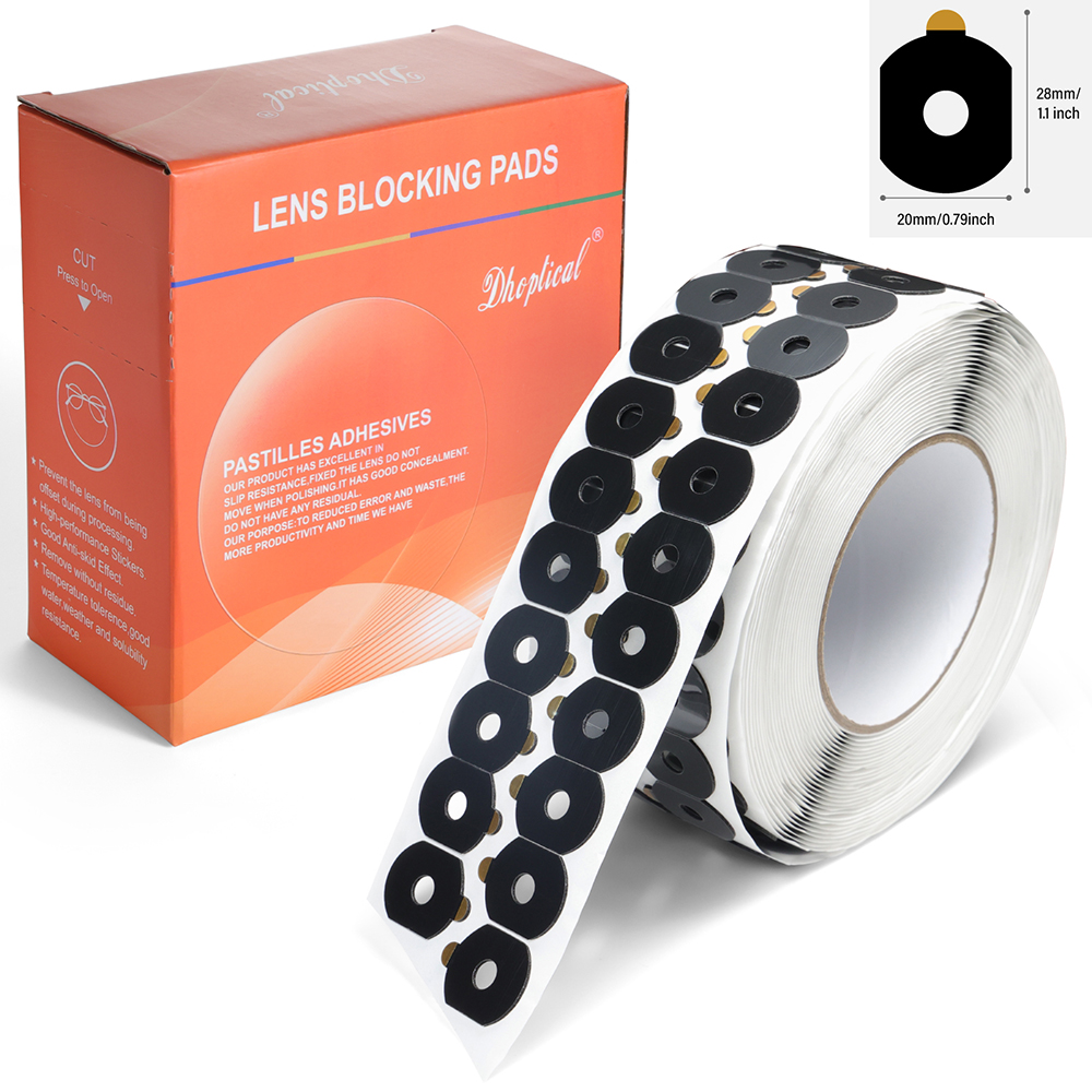 1000 stück hochklebende, rutschfeste, hydrophobe pc-linsenblockierpads zum schutz optischer linsen, linsenschleifzubehör: Armeegrün