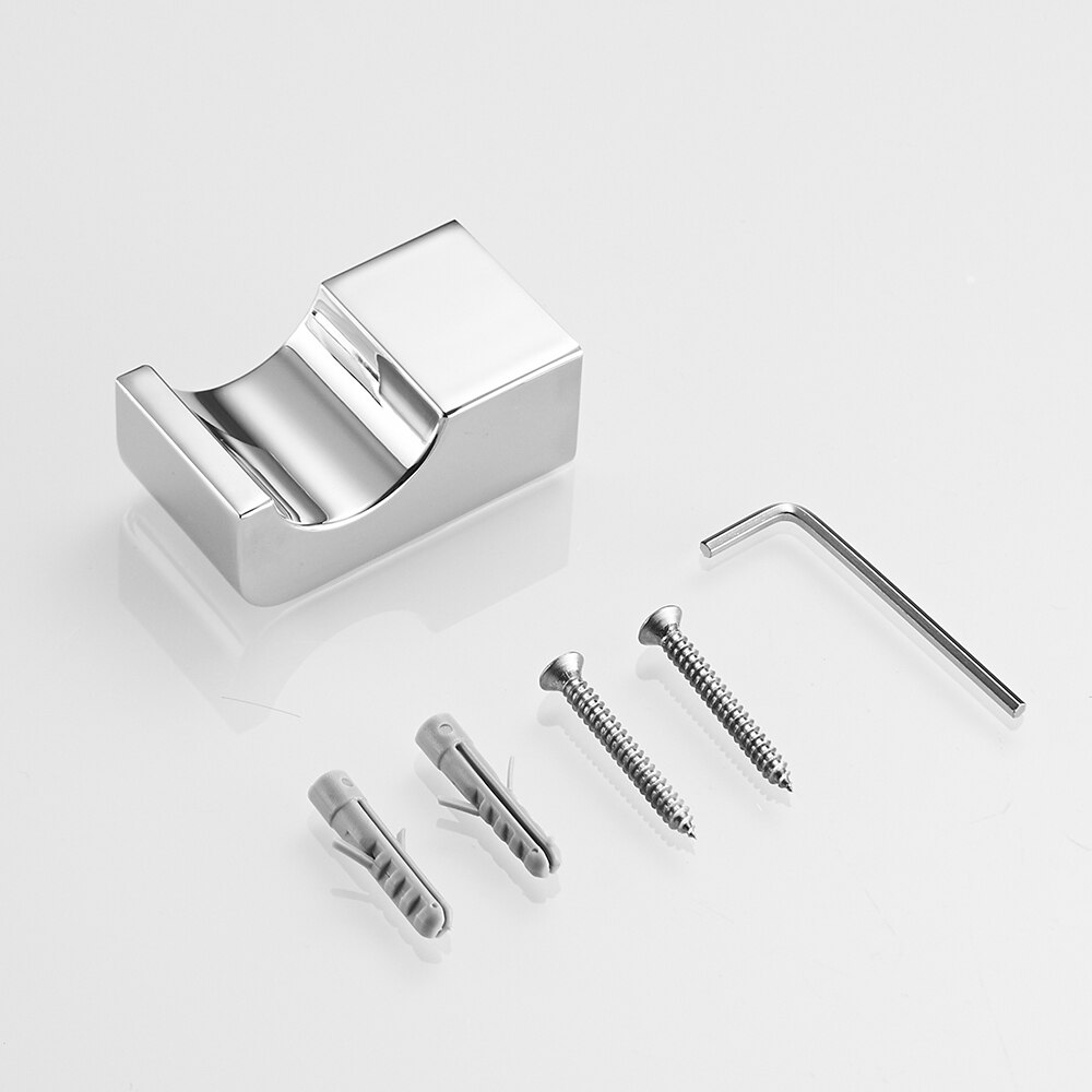 White Robe Hook Coat Hooks Wall Mounted Robe Hooks For Bathroom Kitchen Cloth Hook Bathroom Accessories Fitting FM-5782WL