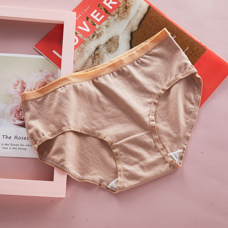 Cuecas da menina de quatro estações simples cintura média roupa interior algodão virilha antibacteriano cor sólida roupas crianças calcinha