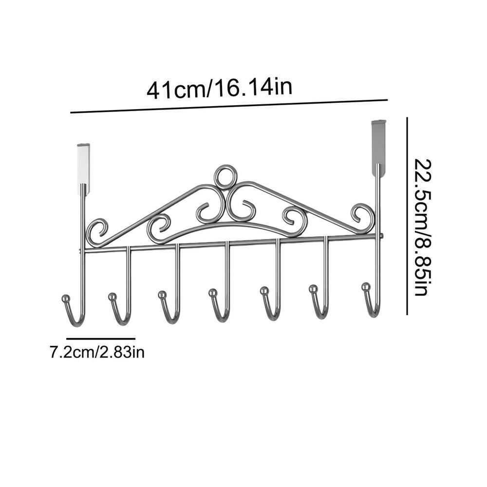 Hooks Over The Door Home Bathroom Organizer Rack Clothes Coat Hat Towel Hanger Bathroom Kitchen Accessories Holder Door Hang: green