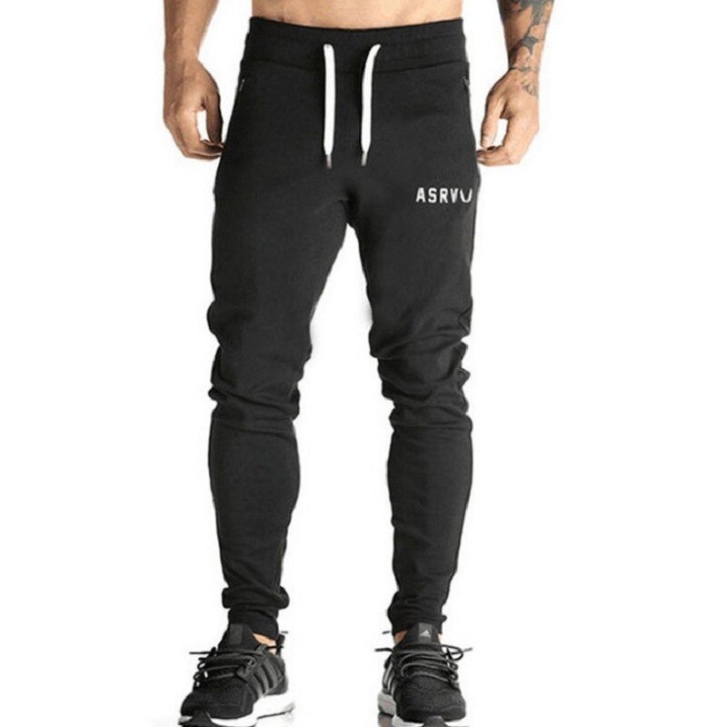 Sports Pants Men Summer Thin Slimming Embroidery Quick Pants Running Trousers Training Fitness Pants: Black / XXL