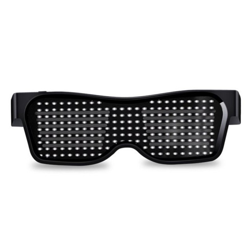 Magic Bluetooth Party Glasses Led Luminous USB Charging Glasses DIY Application Control Multi-language Flashing: A1