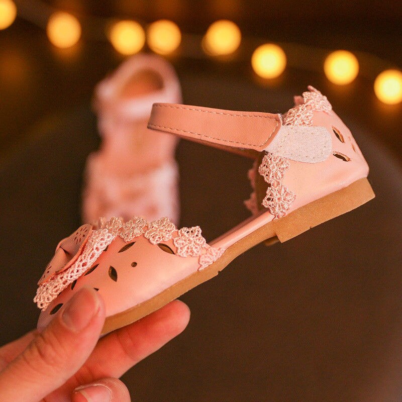 Baby, peuter, kind, meisje, zachte zool, kinderbedje, zomersandalen met strik