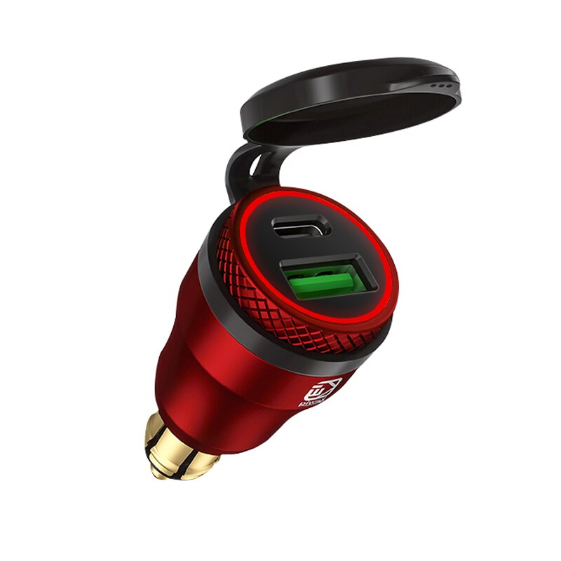 Cargador rápido portátil para motocicleta, adaptador QC3.0 Din a USB para BMW Triumph Tiger 800 XC Ducati