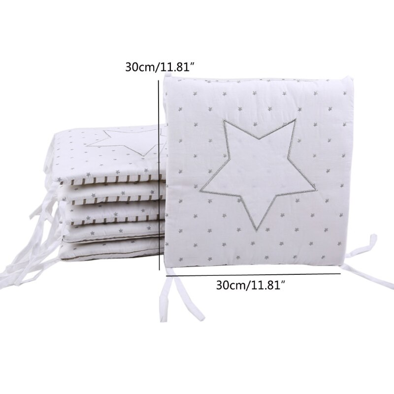 Stars Baby Bed Thicken Bumper Set Crib Around Cushion Cot Protector 54DF