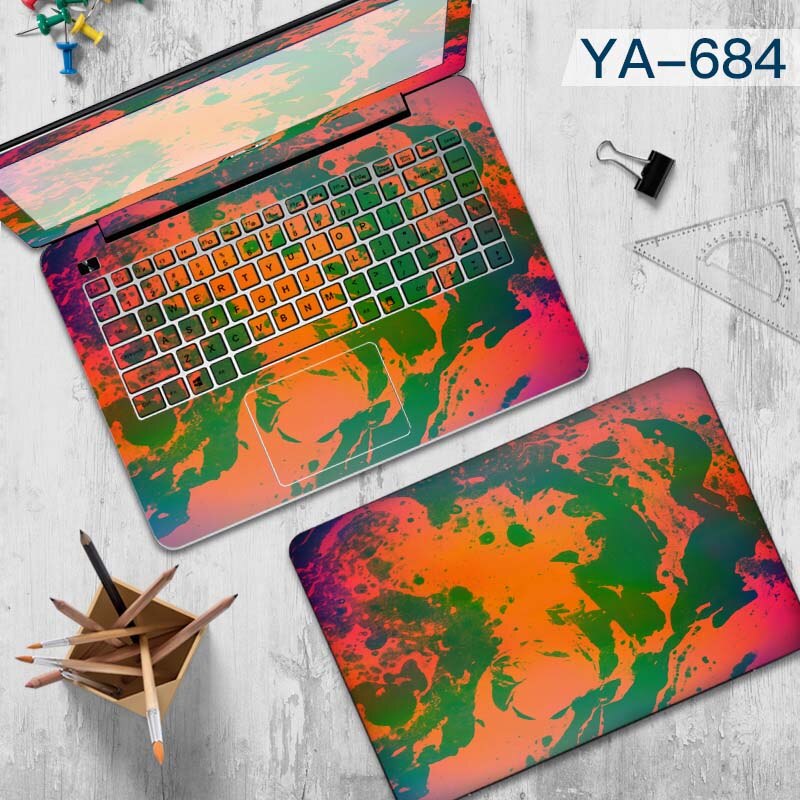 Doodle Render of Laptop Sticker Decorative Sticker Waterproof Computer Stickers for Asus A455L Lenovo Yoga Toshiba Huawei Vinyl: YA-684