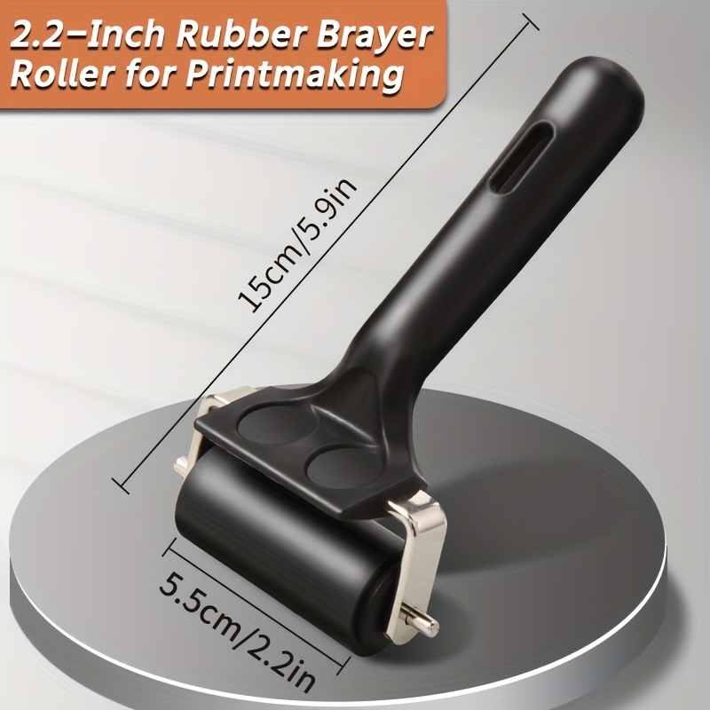 1 st 2.2 "/ 3.9"/ 5.9 "/7.6" Rubber Brayer Roller voor Printmaking, lijmen, Graveren, Wallpapers, Afdrukken Inkt Blokken, Ambachtelijke Stempelen: Oranje Geel