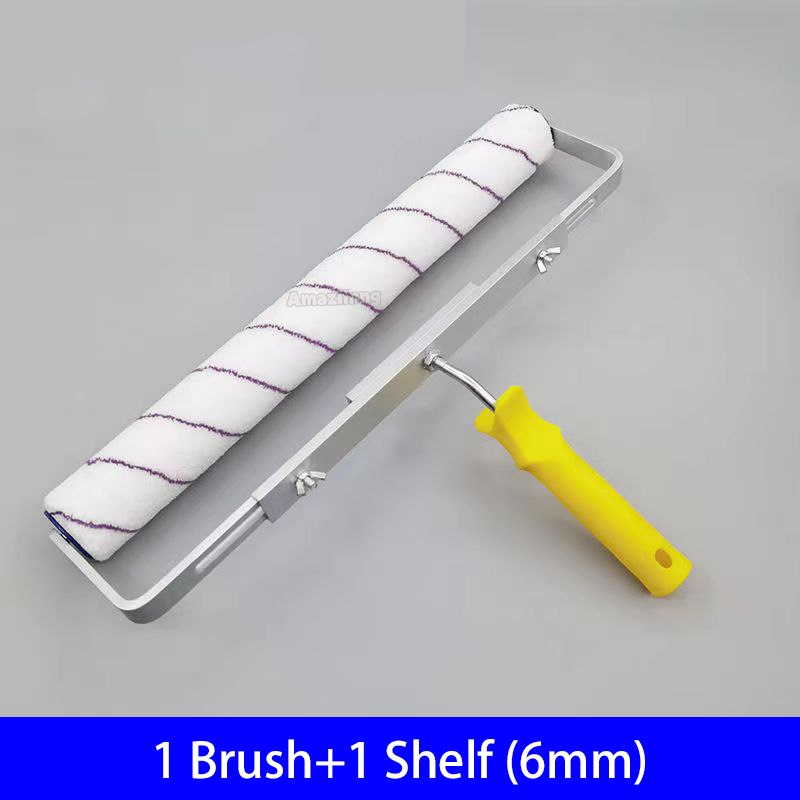 Pincel de rodillo de pintura de 18 pulgadas, herramienta de mango de pintura de felpa corta, media y larga para decoración de pared, soporte de herramienta de mango de pintura de 6MM/9MM: Verde claro
