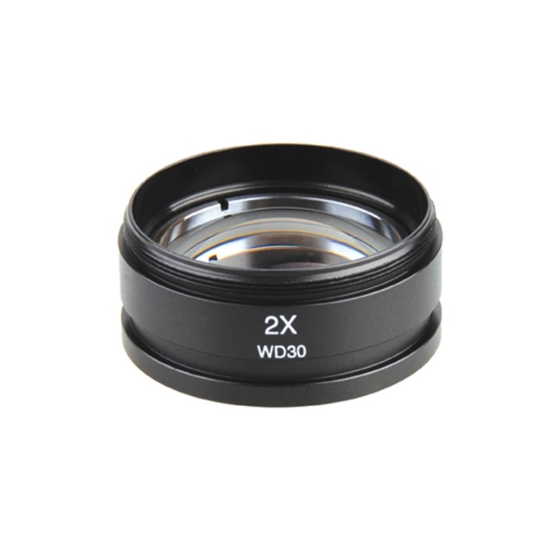 2x Barlow Lens for Biological Stereo Microscope Objective Lens M48*0.75 Threads Auxiliary Lens Microscopes accessories&parts