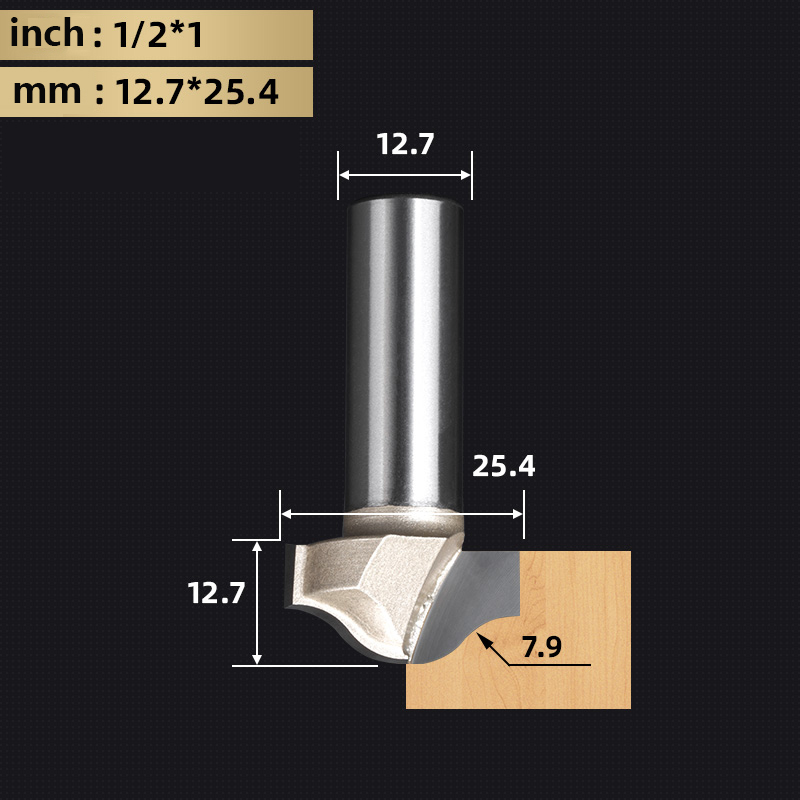 Tideway Round Bottom Clearing Bit Grade Woodworking Cutters CNC Tool Line Type Trimming Milling Cutter For Wood: 29mm