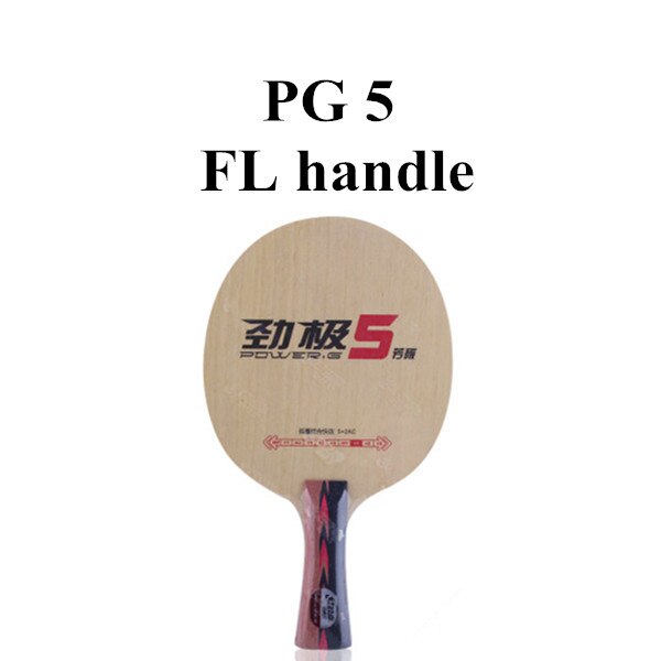 Dhs power -g 5x pg5- x  pg 5 x bordtennisblad arylat carbon alc racket ping pong flaggermus: Pg5 fl håndtak