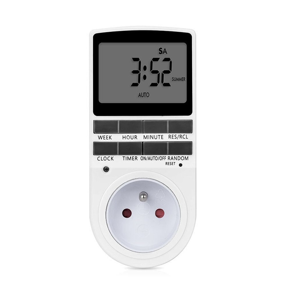 Large LCD Display Programmable Weekly Digital Smart Timer Switch Outlet Plug Timing Socket Countdown for Kitchen: FR