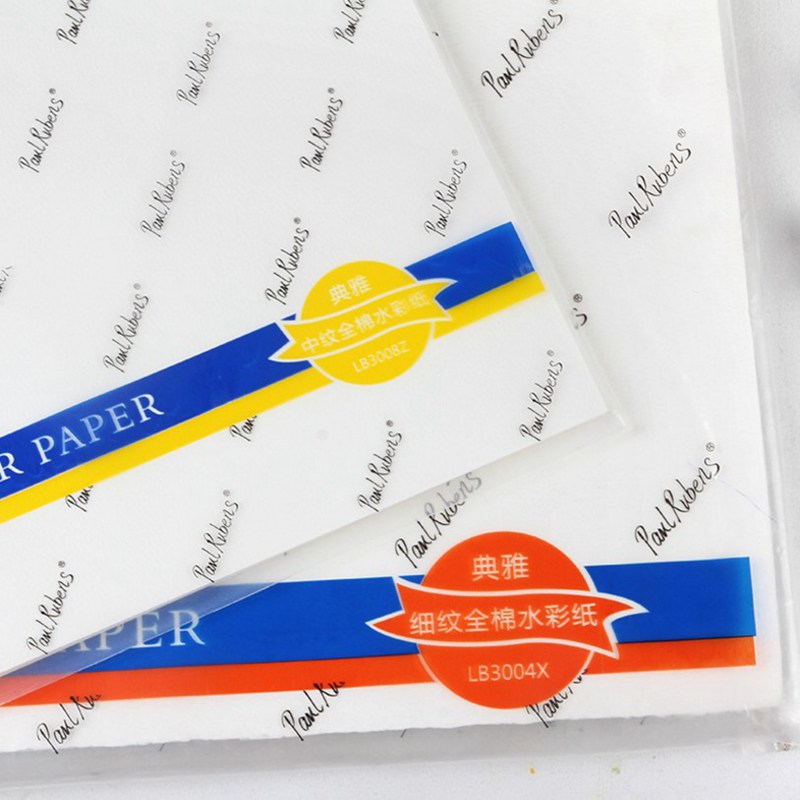 300g Watercolor Paper 100% Cotton 10Sheets Hand Painted Water-soluble Watercolour Drawing Paper for Artist Student Art Supplies