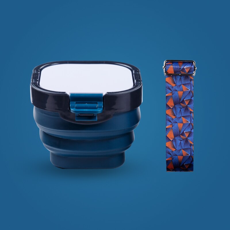 16 Rooster Kleur Palet Pigment Hydraterende Opbergdoos Vouwen Wassen Emmer Draagbare Olieverfschilderij Art Student Speciale Tool: blue with strap