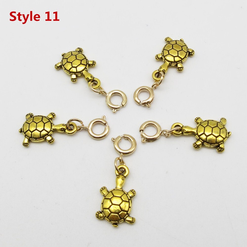 5 stks/pak shell boom DIY Charms haar vlecht dread dreadlock kralen clips manchetten ringen Gouden Sluitingen Sieraden dreadlock accessoires: 5pcs Style 11