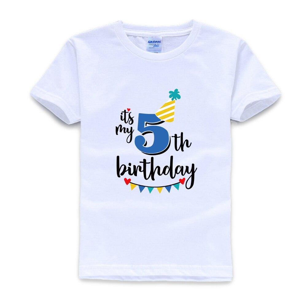 E 'Il Mio 5th Quinta Cinque Di Compleanno T-Shirt-Bambini Bambini Della MAGLIETTA Delle Ragazze Della Torta Smash