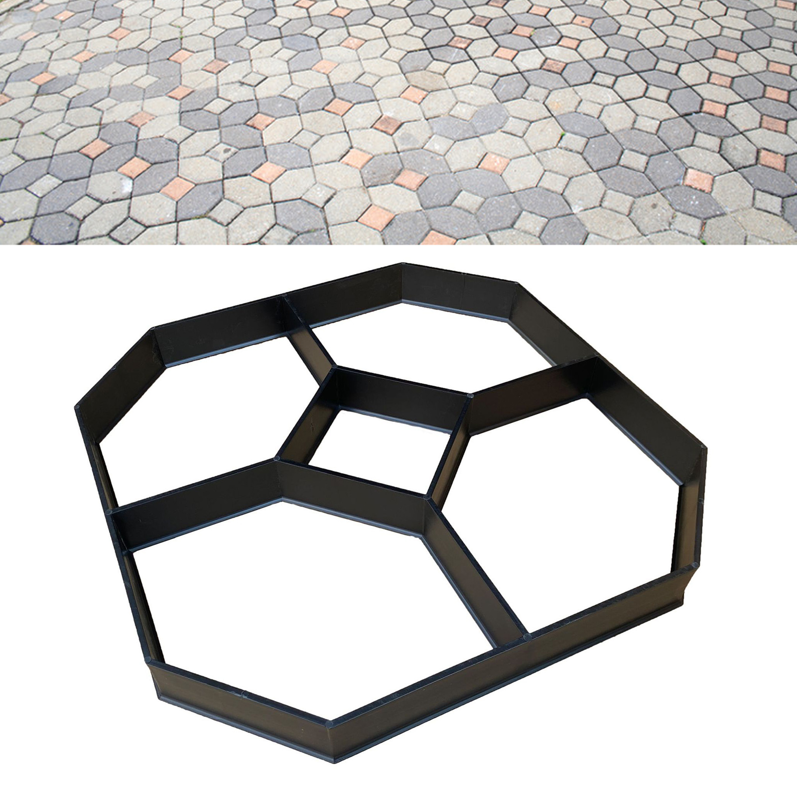 Garden Pavement Mold DIY Road Plastic Paving Cement Concrete Mould 40x40cm