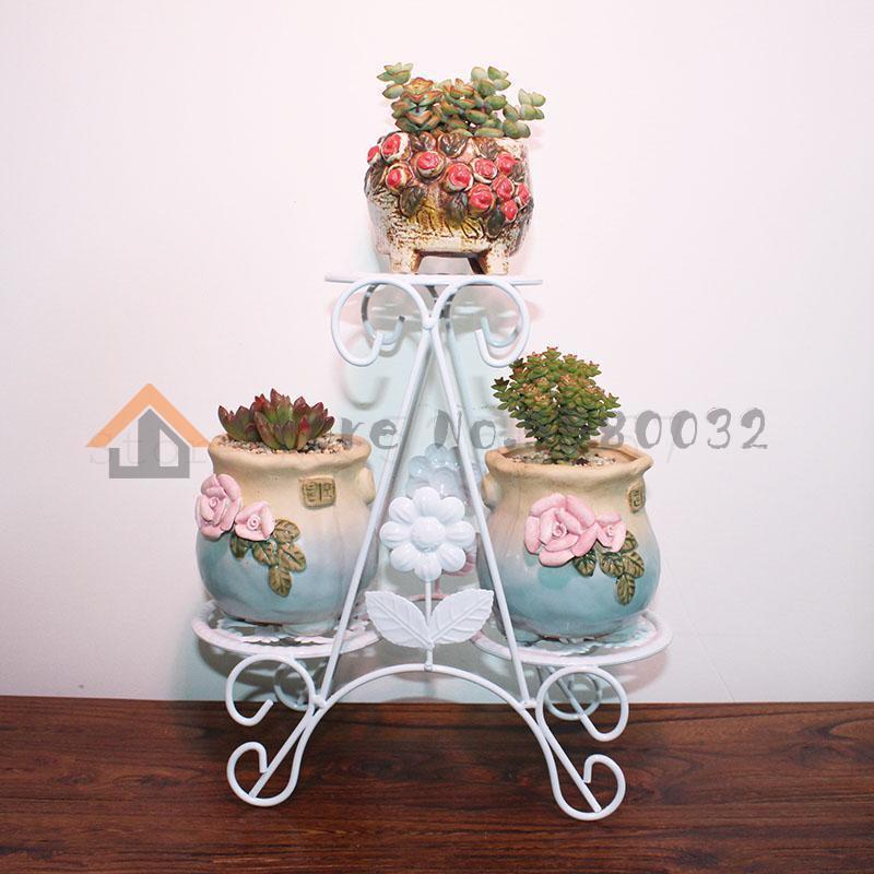 Étagère de bureau en fer forgé avec Mini fleurs, étagère multifonctionnelle pour recevoir le balcon, pot de fleurs: Model8
