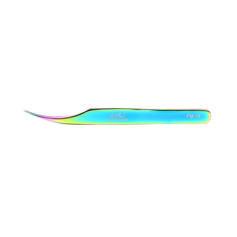 Stainless Steel Tweezers Volume Eyelashes Extensions Eyebrow Tweezers Curved Straight Nail Clipper Nipper Makeup Tools: Gradient FM 18