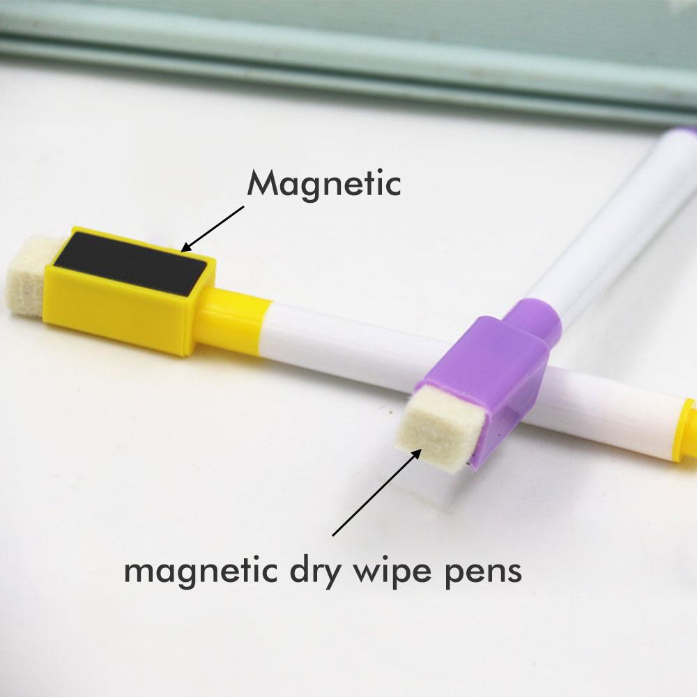 Stylo pour tableau blanc magnétique, effaçable, 4 couleurs aléatoires, marqueur pour tableau blanc, pour étudiant
