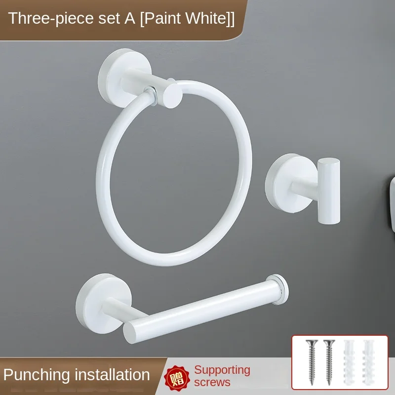 Toilettenpapierhalter & Handtuchring Set – Edelstahl SUS 304, Badezimmer-Zubehör, Modernes Design