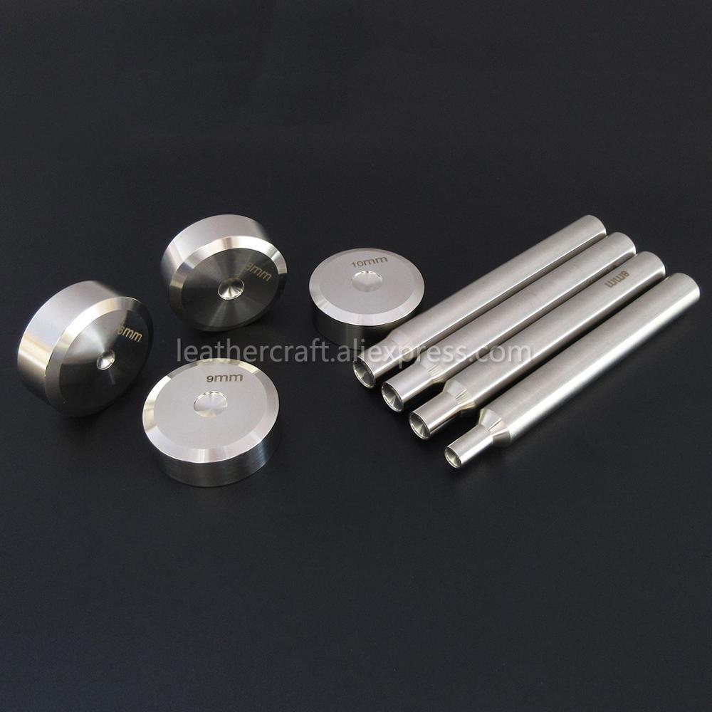 1pcs Double cap rivets setting tool kit rivet punch setter hand tool Stainless Steel spike studs for leather craft garments shoe