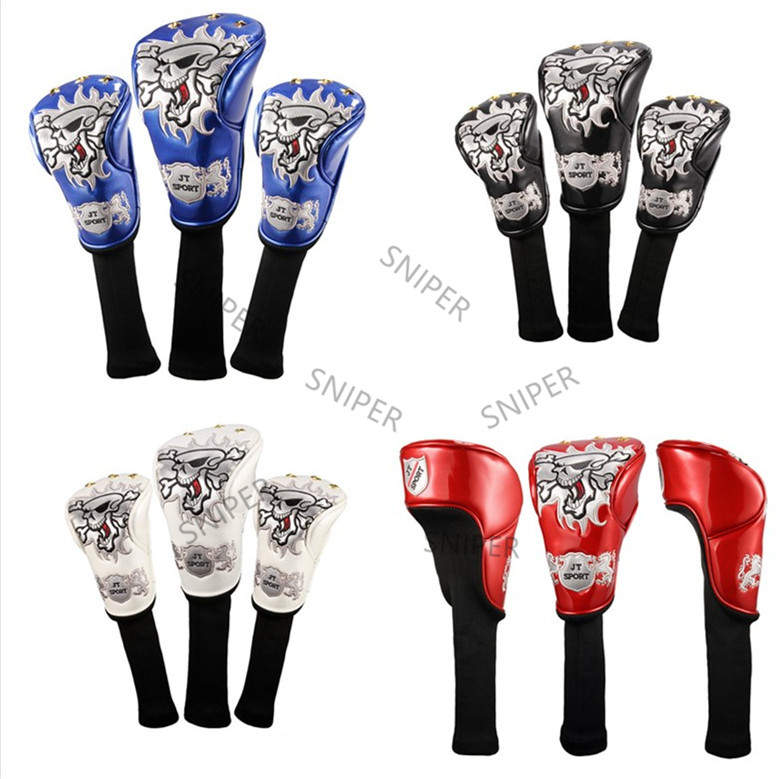 Pirate Thick PU Leather Golf UT Cover Headcover Golf Hybrid Headcover Utility Rescue Number Tag