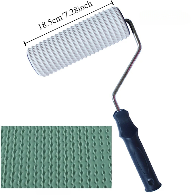 Strumento di verniciatura a rullo di vernice per timbro di protezione in gomma da parete rullo di vernice in rilievo con ruota in ceramica con vernice strutturata in poliuretano: Rosso