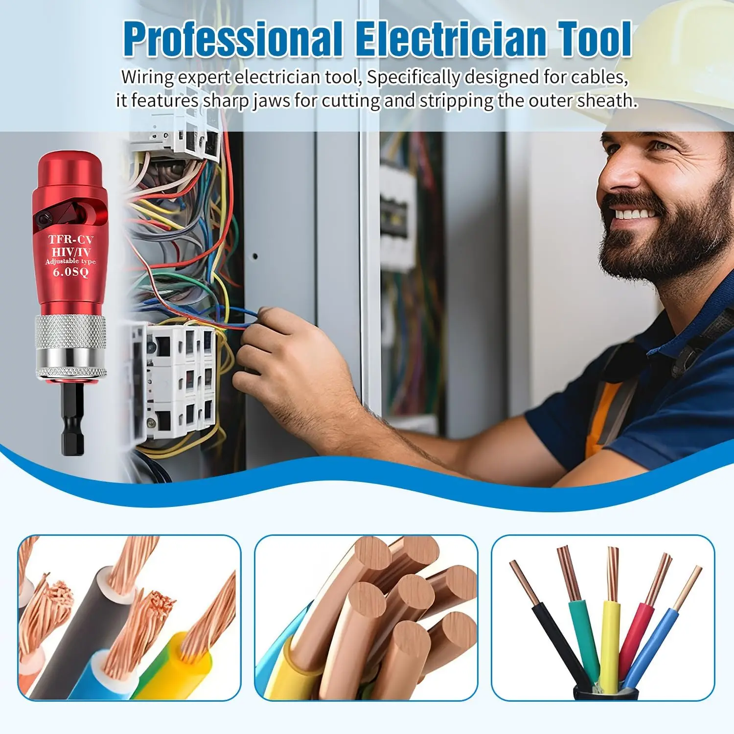 Electric Wire Stripper Fast Stripping Wire Tool Electric Wire Peeling Machine for Power Drill Driver Wire Stripping Tools