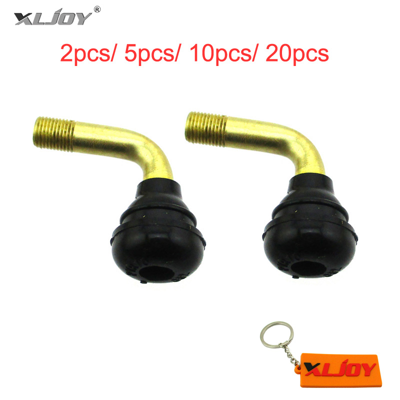 Válvula de neumático sin tubo XLJOY PVR70, tallos de 90 grados, de tracción automática para moto, ciclomotor, ATV, Quad Pit Dirt Bike: 2pcs