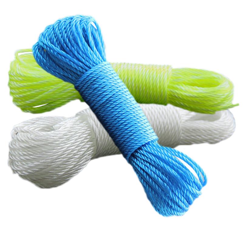 10m/20m Clotheslines Long Colored Nylon Rope Climbing Traction Tying Shade Net Rope Clothesline Garden Supplies