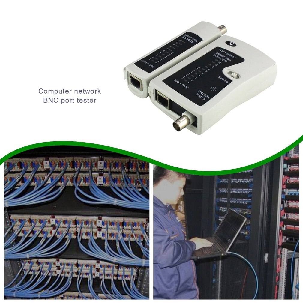 Network Cable Ethernet Tester LAN RJ45 BNC Test Tool Coax Signal Lan Tester Network Cable Tester Detector Networking Remote Test