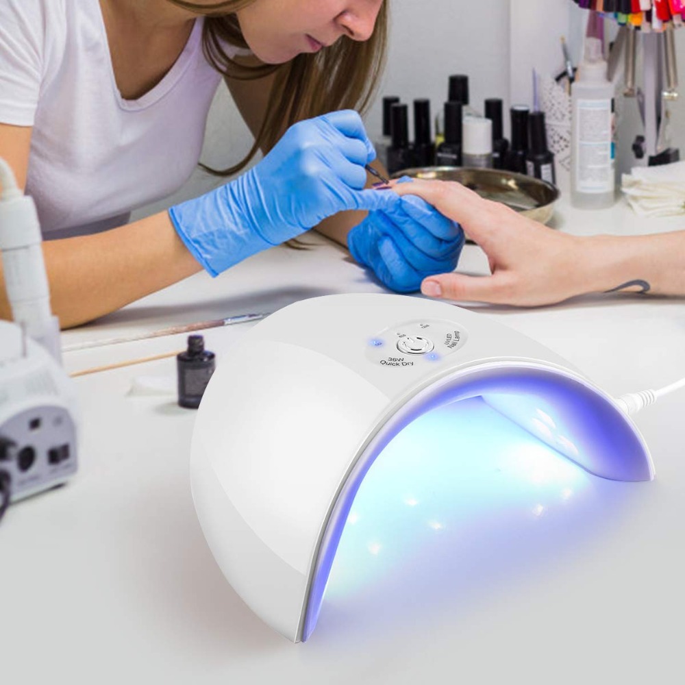 36w led naglar gelish lampa 12 uv torktumlare konst nali lampa manikyr för hemmabruk maskin torktumlare verktyg för alla typer usb-kontakt naglar