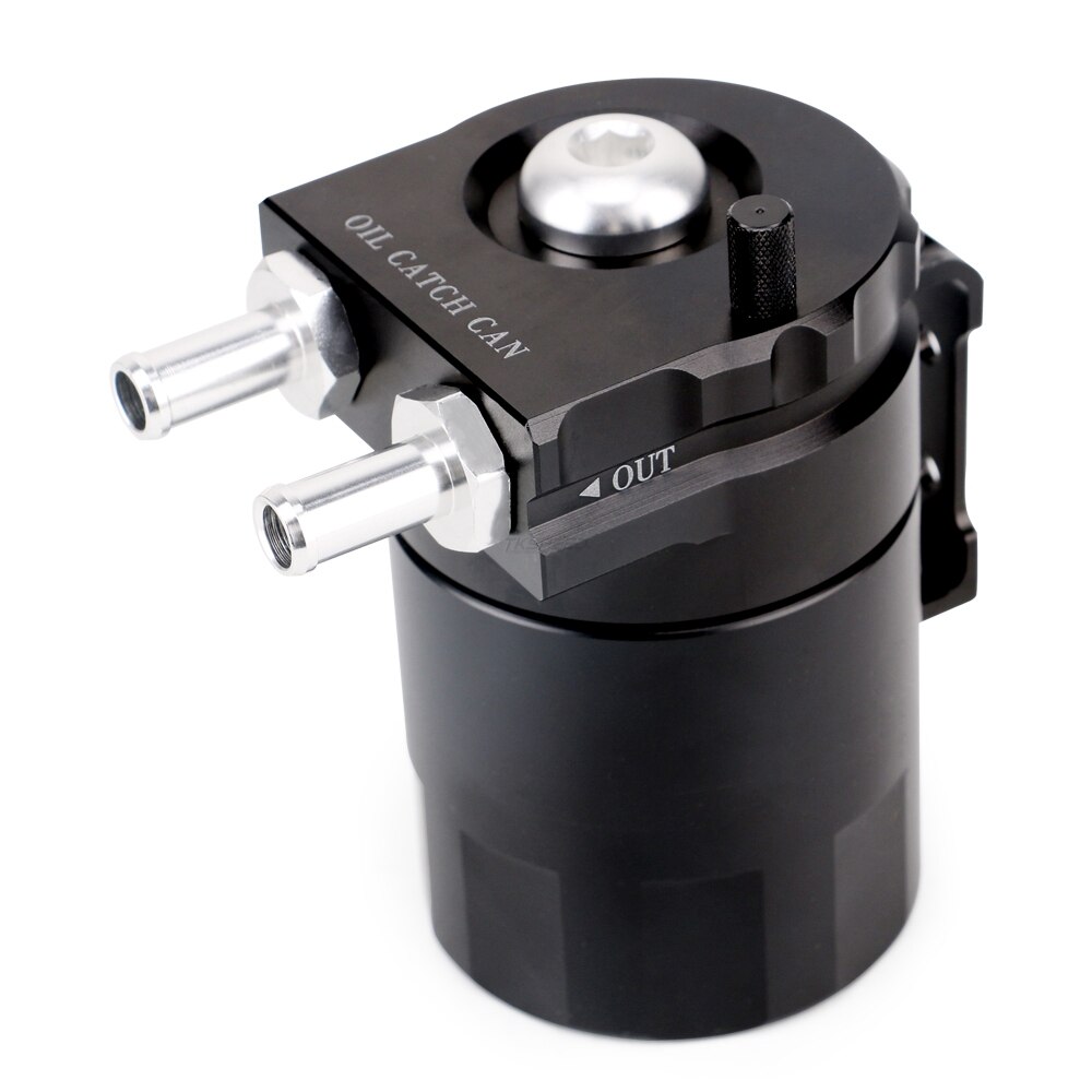 SPEEDPARK Universal Breather Tank & Oil Catch Can Fuel Tank With Breather Filter Universal Oil Filter Aluminum Alloy