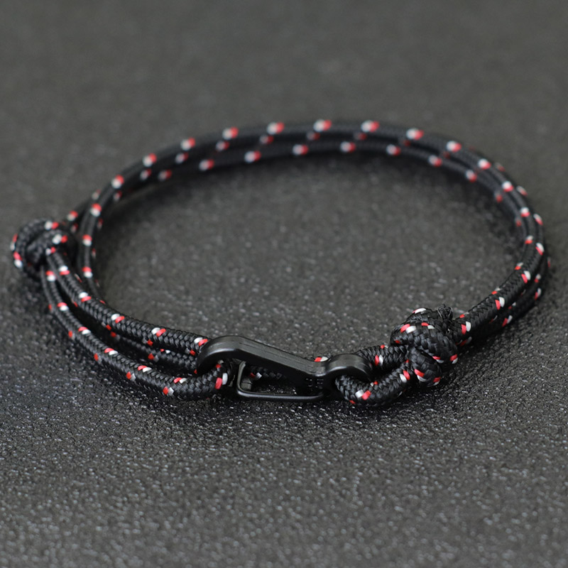 Eenvoudige Stijl Paracord Armband Heren Handgemaakte Glijdende Verstelbare Nautische Braslet Outdoor Camping Strand Vrijetijdsaccessoires Joias