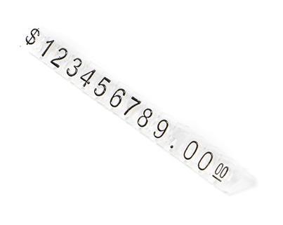 30 Sets Combined Price Tag Transparent Dollar Euro Number Digit Cubes Stick for Clothes Jewelry Showcase Counter Price Display: dollar