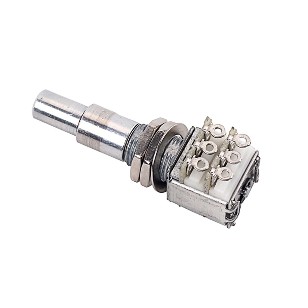 Guitar Bass Mini Dual Pots Stacked Concentric Potentiometer w/ Center Detent B100K