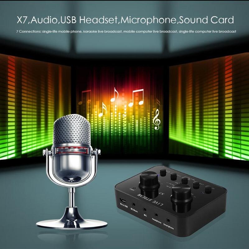 Ordinateur téléphone changeur de voix Audio carte son casque Microphone Webcast Streamer carte son pour spectacle en direct