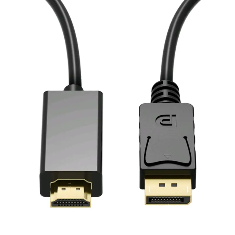 1.8m dp til hdmi-kompatibel kabel 4k hd-adapter skjermkabel dataskjermkabel konverterer stor dp til hdmi-kompatibel