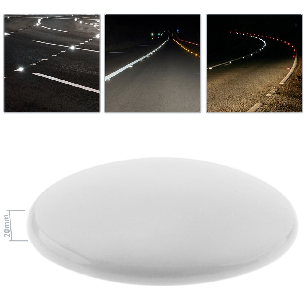 PrimeMatik-10 cm round ceramic road Reflector White