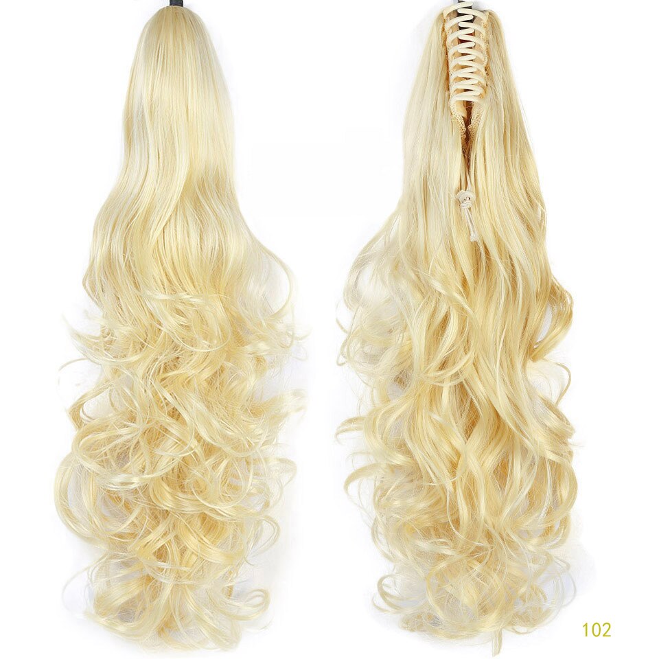 LVHAN-Pinza de pelo rizado largo de fibra de alta temperatura, horquilla sintética, coleta resistente al calor, Multicolor opcional: 102