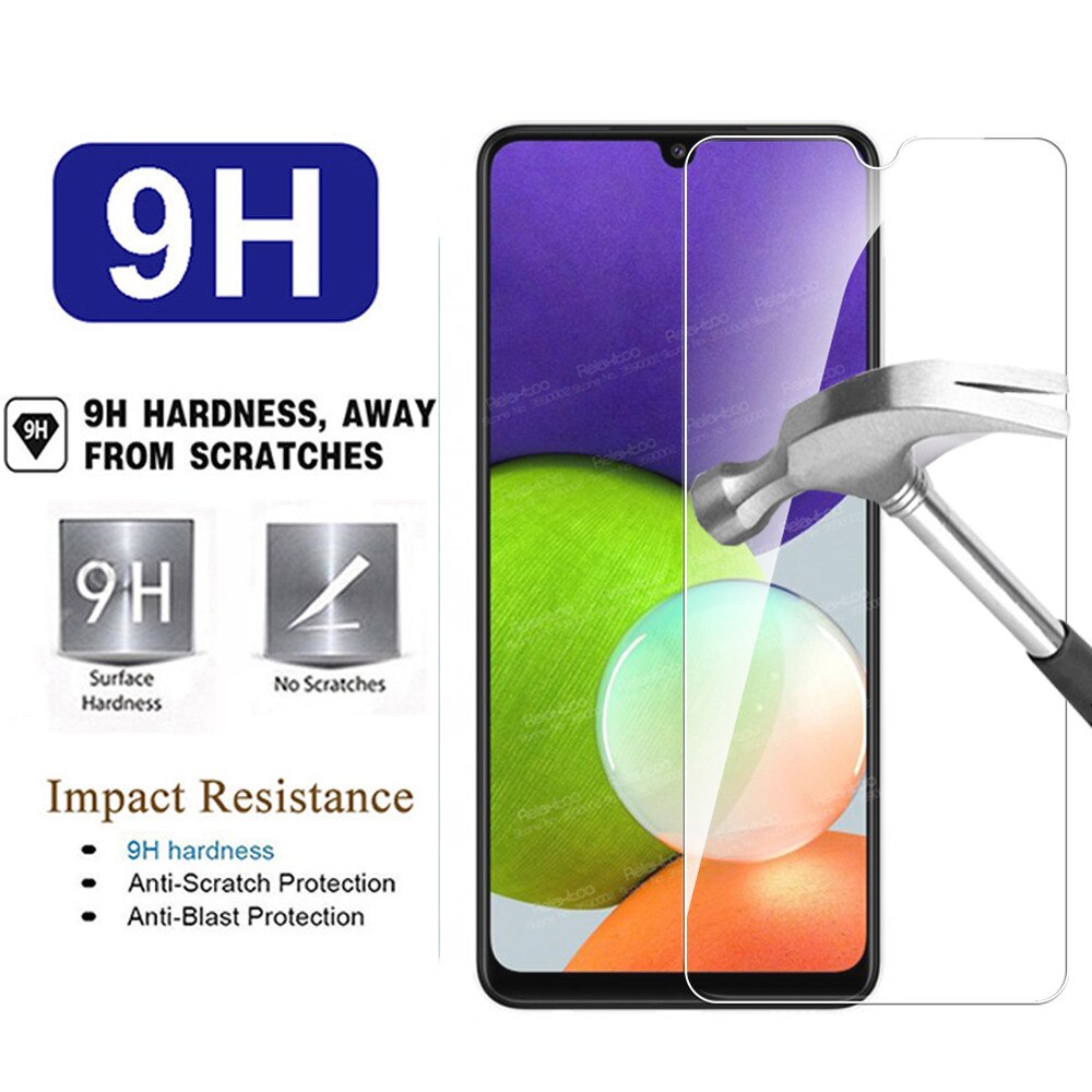 Voor Samsung A22 4G Glas 2Pcs Gehard Glas Voor Samsung Galaxy Een 22 SM-A225F 6.4 &quot;Screen Protector guard Hd 9H Beschermende Film