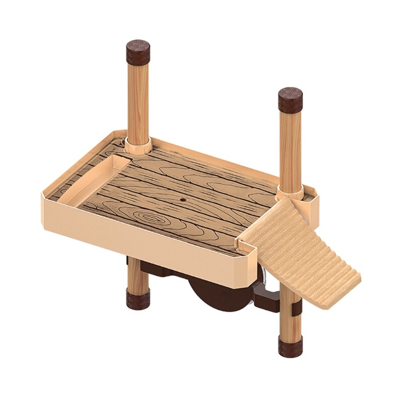 YAOGUI Gamelle Pour Reptiles Avec Rampe - Bol Eau/nourriture Antidérapant, Texture Roche - Pour Tortues, Lézards, Dragons Barbus