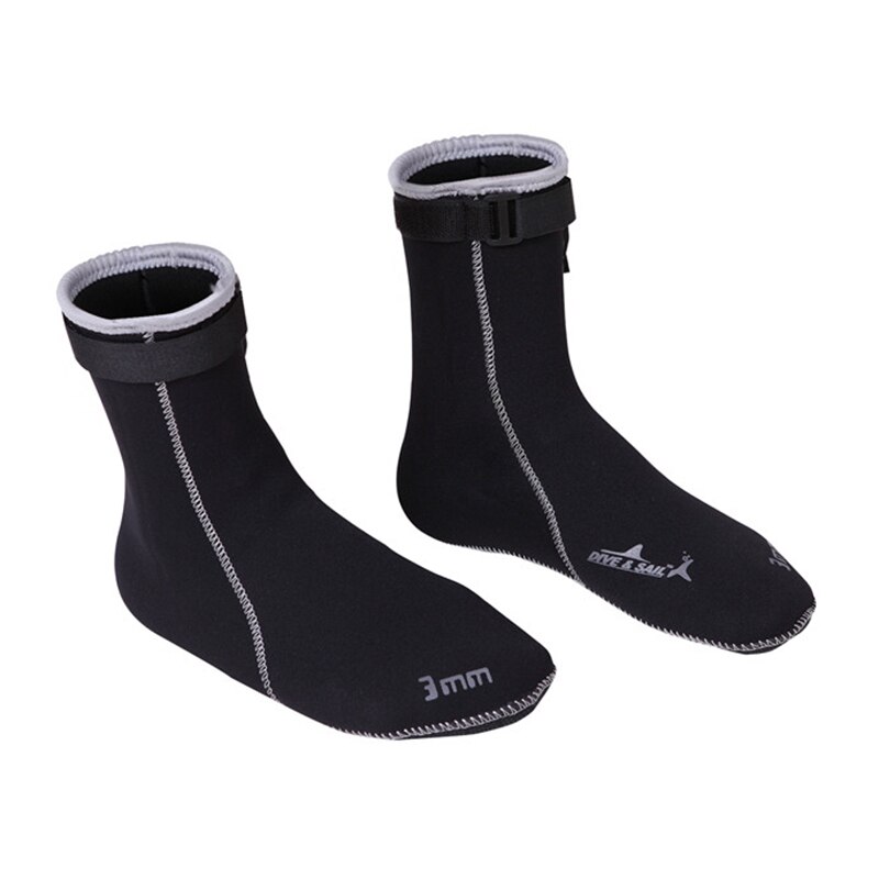 3mm neopren dykkersokker menn kvinner dykking surfing snorkelsokker vinterbading sklisikre varme strandsokker: 33-35